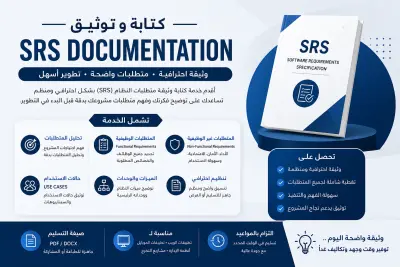 صورة العمل كتابة وتوثيق SRS Documentation احترافية للمشاريع والأنظمة