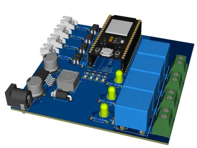 صورة العمل تصميم لوحة إلكترونية مخصصة (Custom PCB) لتطبيقات إنترنت الأشياء بمتحكم ESP32
