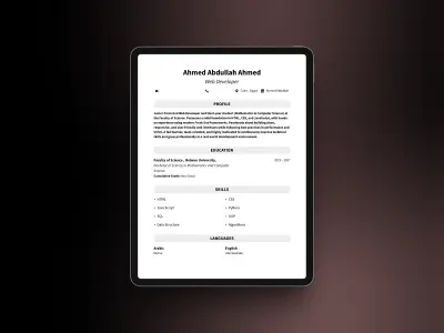 تطوير وصياغة سير ذاتية احترافية (ATS-Compliant) لقطاعات تقنية وإدارية متنوعة