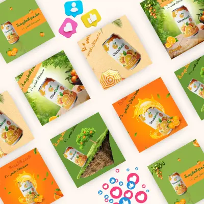 تصميم سوشيال لمنتج ( عصير )