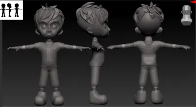 نحت وتصميم شخصية 3D كرتونية احترافية باستخدام ZBrush
