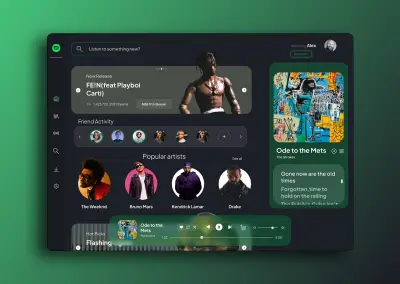 اعادة تصميم Spotify للويب