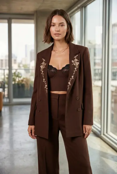 Soft Tailored Brown Suit