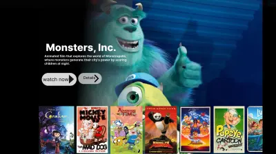 تصميم وتطوير واجهة منصة أفلام تفاعلية (Movies Streaming UI)