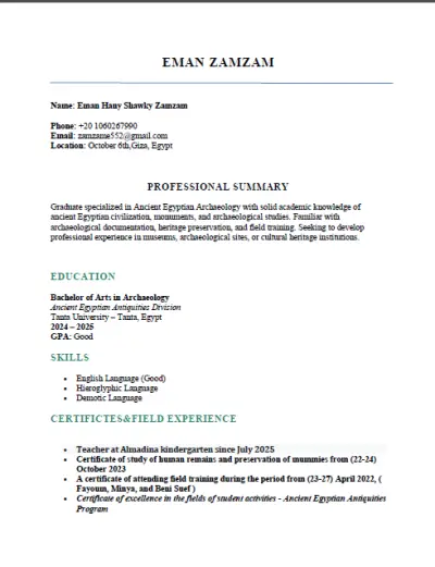 "تصميم سيرة ذاتية احترافية"