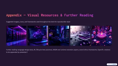 تصميم عرض تقديمي احترافي (PowerPoint) عن مستقبل لغات البرمجة والـ AI بجميع الصيغ