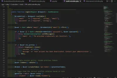 تطوير RESTful API لإدارة الطلاب باستخدام Laravel