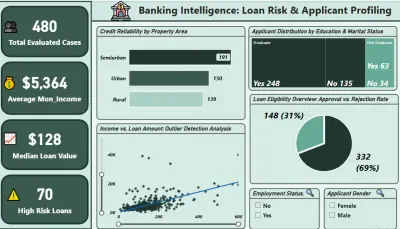 تحليل مخاطر القروض وتصنيف المتقدمين بنكياً | Power BI Loan Risk Dashboard