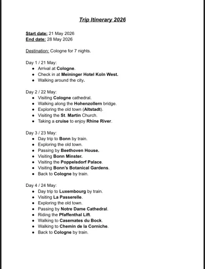 كتابة خطة سفر سياحية بشكل احترافي ومميز