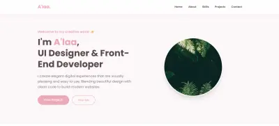متوفر إنشاء بروتوفليو كامل ب HTML و CSS و JavaScript
