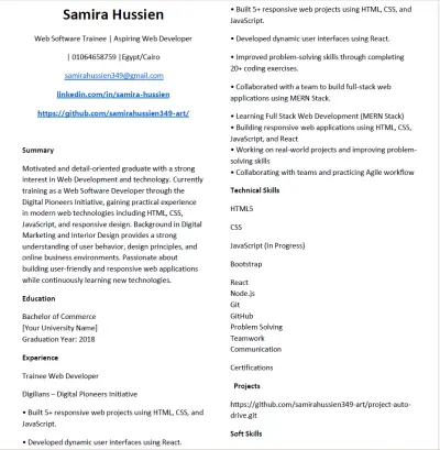 Digital CV Portfolio – Interactive Resume