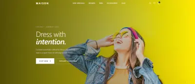 تصميم واجهة متجر إلكتروني عصري للأزياء (Landing Page - Maison)