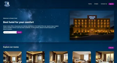صفحة لفندق باستخدام HTML,CSS