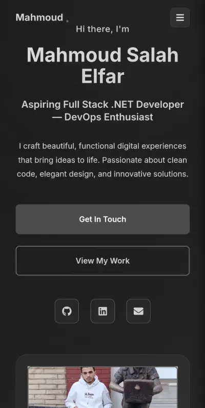 صورة العمل تطوير موقع معرض أعمال شخصي متكامل وتفاعلي (Portfolio) باستخدام React