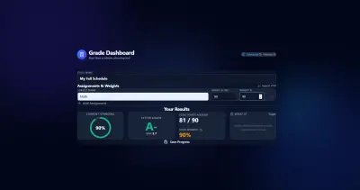 سأصمم لك Grade Calculator احترافي لطلاب الجامعة بواجهة جذابة وحساب دقيق 100%