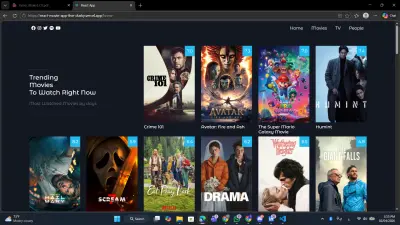 تطبيق عرض الأفلام والمسلسلات باستخدام React و TMDb API