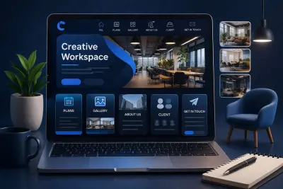 تصميم موقع CreatiVibe – موقع احترافي لمساحات العمل المشتركة (Coworking Space)