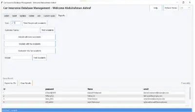 Car Insurance Database Management System