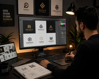 تصميم لوجو احترافي مخصص لعلامتك التجارية