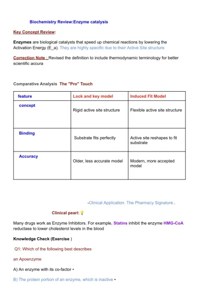 إعداد وتنسيق محتوى تعليمي طبي باللغة الإنجليزية (Biochemistry).