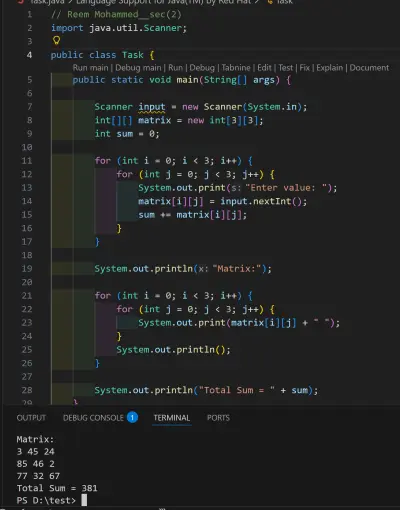 خدمات برمجة وكتابة أكواد احترافية باستخدام C++ و Java مع حل الواجبات والمشاريع وتصحيح الأخطاء وتقديم كود منظم وسهل الفهم