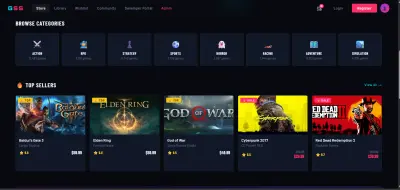 Game store website