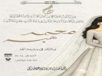 تصميم دعوات زفاف انيقه و راقيه