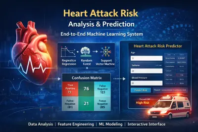 نظام تحليل والتنبؤ بخطر الإصابة بأمراض القلب باستخدام تعلم الآلة (End-to-End ML System)