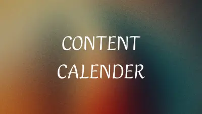 Content calendar