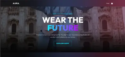 تصميم واجهات متجر إلكتروني عصري للأزياء (AURA) - تطبيق موبايل وموقع ويب (UI/UX)