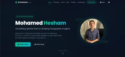 تصميم واجهات موقع ويب احترافي لمعرض أعمال(Personal Portfolio)