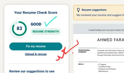 اعمالي في إنشاء سيرة ذاتية احترافية متوافقة مع أنظمة ATS