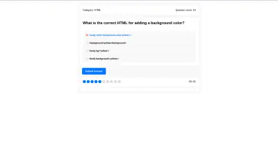 quiz app using js