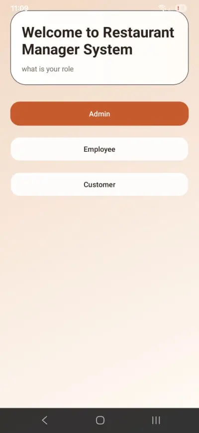 Restaurant Management System — Android App