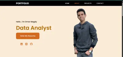 تصميم portfolio لمحلل بيانات