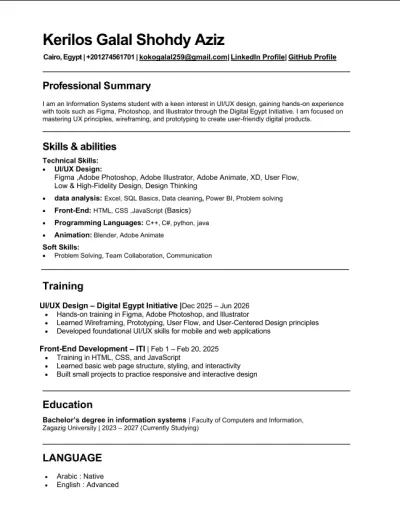 CV احترافي
