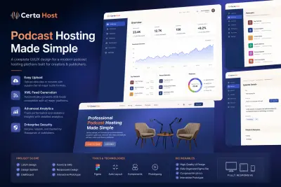 Certa Host | UI/UX Design for a Modern Podcast Hosting SaaS Platform