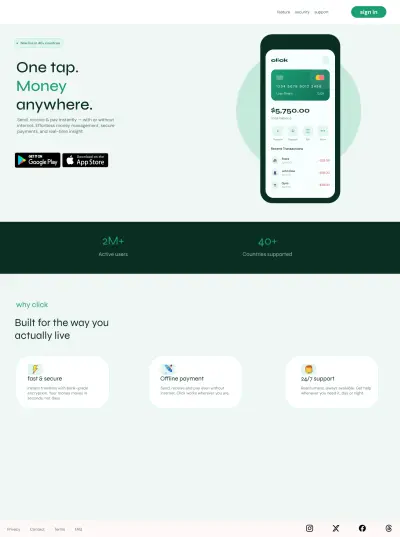 landing page