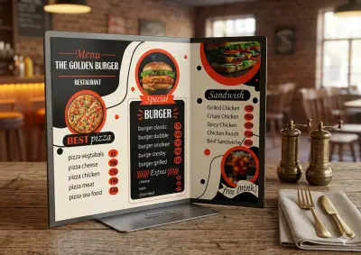 تصميم منيو مطعم