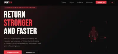 SportFix Landing Page