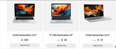 Laptop WebSite Using React.js