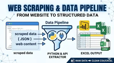 صورة العمل سحب واستخراج البيانات من المواقع والمنصات (Web Scraping & API Data Extraction)