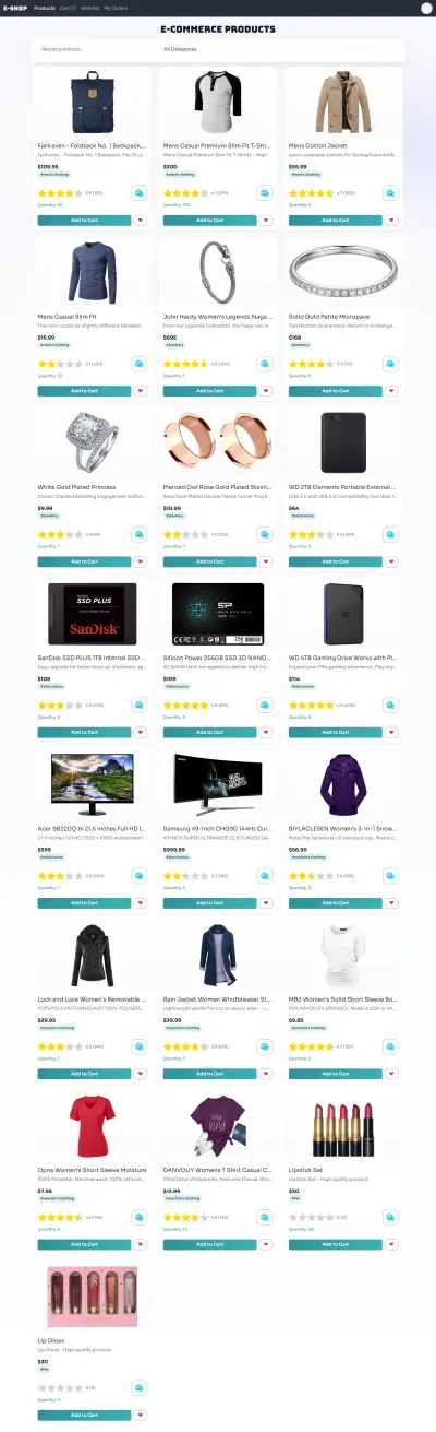 منصة تجارة إلكترونية متكاملة – E-Shop