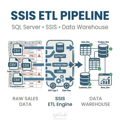 مشروع SSIS - مستودع بيانات مبيعات (ETL)