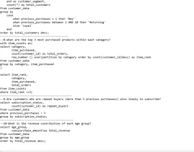 تحليل بيانات العملاء واستخراج مؤشرات الأداء (KPIs) باستخدام SQL الاحترافي