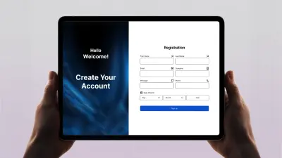 واجهة مستخدم (UI/UX) لنموذج تسجيل دخول احترافي وجذاب