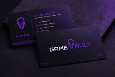 تصميم شعار وهوية بصرية احترافية لمتجر ألعاب Game Vault