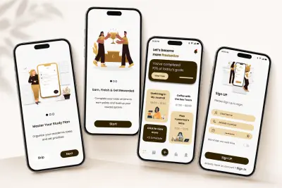 تصميم تطبيق قائمة مهام يومية (To-Do List) بواجهات عصرية.