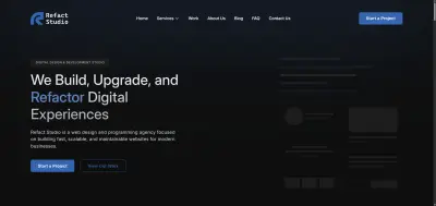 تصميم وتطوير موقع وكالة رقمية احترافي باستخدام React و TypeScript