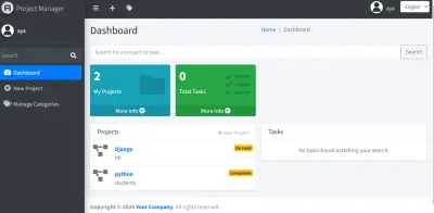 لوحة تحكم إدارة مشاريع CRM